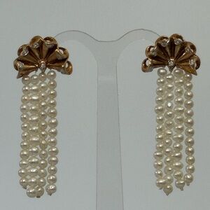 MIKIMOTO DIAMONDS 14k real solid gold real pearls